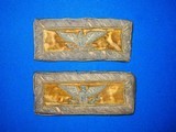 Early & Rare Original Pair U.S. Civil War Colonel's Yellow Background Wide Cavalry Straps - 1 of 5