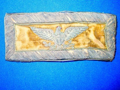 Early & Rare Original Pair U.S. Civil War Colonel's Yellow Background Wide Cavalry Straps - Image 3 of 5