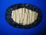 Scarce U.S. Civil War Officers 3rd Artillery Oval Hardy Hat Insignia - 2 of 5