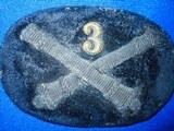 Scarce U.S. Civil War Officers 3rd Artillery Oval Hardy Hat Insignia - 3 of 5