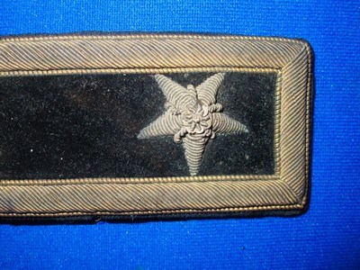 Rare Original Single U.S. Civil War Major General's Shoulder Strap With Bullion Border & Stars  - Image 4 of 5