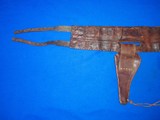 Early Large Mexican Multiple Cartridge Belt With Holster For Both Rifles & Two Different Pistol Calibers Circa 1870's-1880's                 - Image 4 of 5