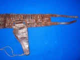 Early Large Mexican Multiple Cartridge Belt With Holster For Both Rifles & Two Different Pistol Calibers Circa 1870's-1880's                 - Image 3 of 5