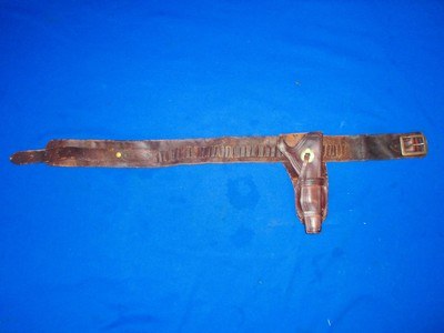 An Early 1870's To 1880's Single Action Revolver Belt Rig with Its Original Holster - Image 1 of 5