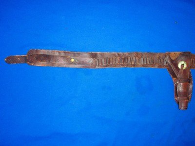 An Early 1870's To 1880's Single Action Revolver Belt Rig with Its Original Holster - Image 2 of 5