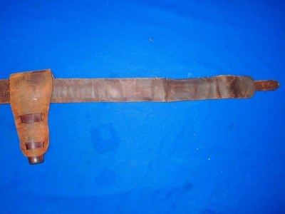 An Early 1870's To 1880's Single Action Revolver Belt Rig with Its Original Holster - Image 5 of 5