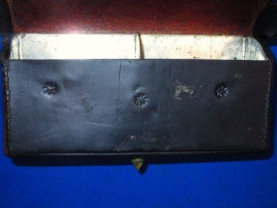 Early & Scarce 1850's - 1860's Civil War New Jersey Marked Carbine Cartridge Box - Image 4 of 5