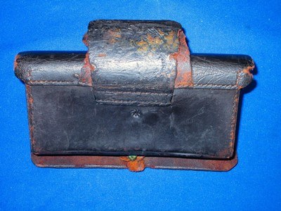 Early & Scarce 1850's - 1860's Civil War New Jersey Marked Carbine Cartridge Box - Image 2 of 5