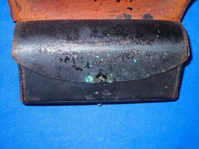Early & Scarce 1850's - 1860's Civil War New Jersey Marked Carbine Cartridge Box - Image 3 of 5