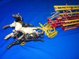 Early & Scarce 1800's Large Cast Iron Three Horse Fire Ladder Pull Toy - Image 5 of 5