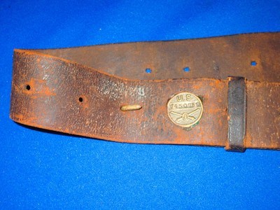 Early Pattern 1874 U.S. Buckle & Coastal Artillery Badge #6450759 on Their Original Belt - Image 2 of 5