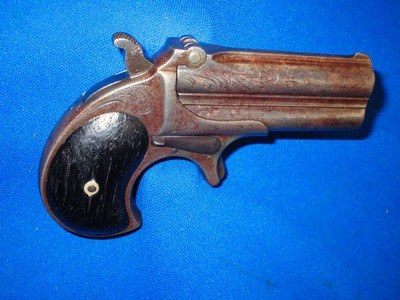 An Early Engraved Remington Type 1 Model #2 Over & Under Deringer                  - Image 2 of 5