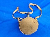 An Early U.S. Civil War Smooth Side Canteen With Its Original Cover & Linen Strap - 1 of 5