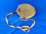 An Early U.S. Civil War Smooth Side Canteen With Its Original Cover & Linen Strap - 2 of 5