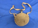 An Early U.S. Civil War Smooth Side Canteen With Its Original Cover & Linen Strap - 5 of 5
