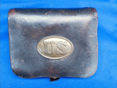 U.S. Civil War Issued Model 1858 Cartridge Box with Its Original - Image 1 of 5
