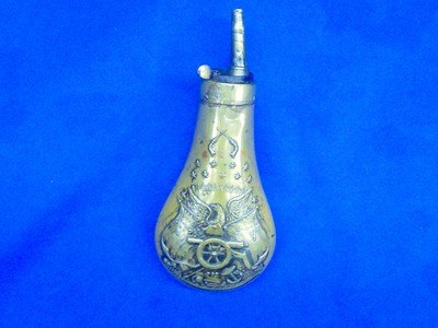 Double Sided Civil War Original Powder Flask for a Navy or Army Revolver - Image 1 of 5