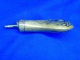 Double Sided Civil War Original Powder Flask for a Navy or Army Revolver - Image 3 of 5