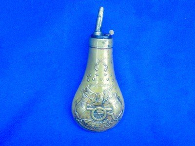 Double Sided Civil War Original Powder Flask for a Navy or Army Revolver - Image 2 of 5
