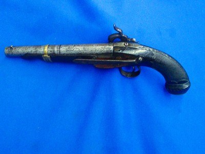 Early 1800's Large Military Type Percussion Miquelet Pistol - Image 2 of 5