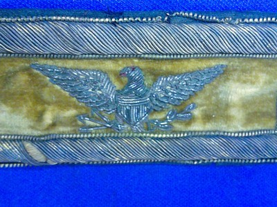 Original Pair U.S. Civil War Colonel's Yellow Background Wide Cavalry Straps - Image 3 of 5