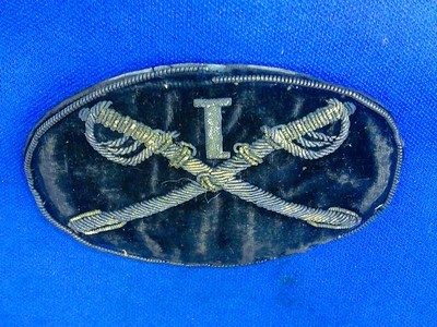 Scarce U.S. Civil War 1st Cavalry Large Oval Hardy Hat Insignia - Image 5 of 5