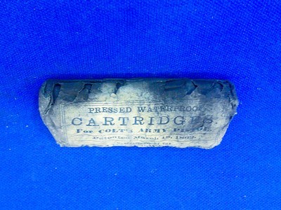 Civil War Soft Pack of Pressed Waterproof Cartridges for Colt's Army Pistol, Patented March 18, 1862   - Image 4 of 5