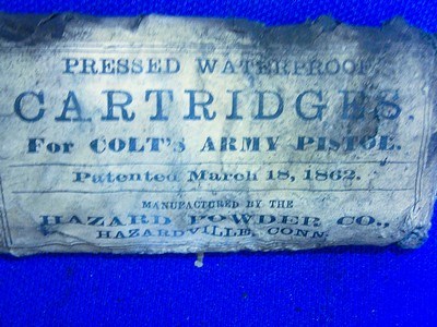 Civil War Soft Pack of Pressed Waterproof Cartridges for Colt's Army Pistol, Patented March 18, 1862   - Image 3 of 5