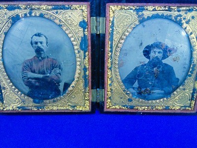Civil War Pair Of Tinted Tintypes ID’ed On Each Of The Back to Two Brothers, J.H. Roberts & B.W.Roberts      - Image 2 of 5