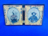 Civil War Pair Of Tinted Tintypes ID’ed On Each Of The Back to Two Brothers, J.H. Roberts & B.W.Roberts      - Image 1 of 5