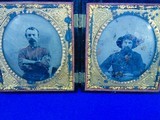 Civil War Pair Of Tinted Tintypes ID’ed On Each Of The Back to Two Brothers, J.H. Roberts & B.W.Roberts      - Image 2 of 5