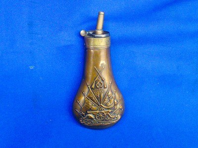 Civil War Colt's Paten Original Powder Flask with a Sloping Charger for a Model 1851 Navy Revolver - Image 1 of 5