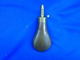 An Early Civil War Period FRITH PATEN Large Hunting Dog Motif Powder Flask - Image 2 of 5