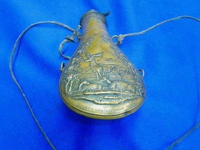 Early & Desirable J. BATTY SPRINGFIELD MASS.  Marked Large Spout Hunting Flask - Image 3 of 5