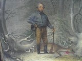 A Early & Desirable U.S. Civil War 1860 Painting Signed By 