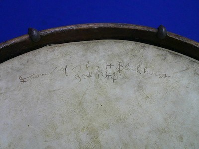 An Early U.S. Civil War Military Drum Identified On The Top To 