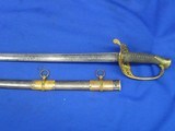 Early Civil War U.S. Model 1850 Staff & Field Officers Sword Inscribed On The Top Mount To 