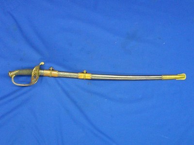 Early Civil War U.S. Model 1850 Staff & Field Officers Sword Inscribed On The Top Mount To 