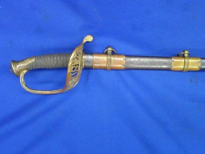 Early Civil War U.S. Model 1850 Staff & Field Officers Sword Inscribed On The Top Mount To 
