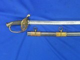 Early Civil War U.S. Model 1850 Staff & Field Officers Sword Inscribed On The Top Mount To 