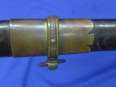 Early Civil War U.S. Model 1850 Staff & Field Officers Sword Inscribed On The Top Mount To 