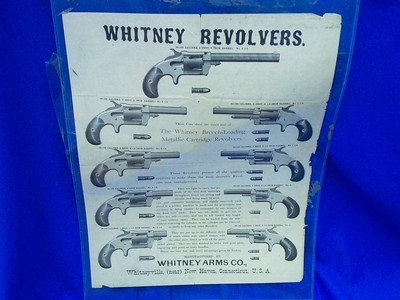Large 1800's Whitney Revolver Broadside with 9 Revolvers - Image 1 of 5