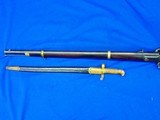 U.S. Civil War Military Issued Remington Model 1863 Zouave Rifle & Bayonet   - Image 4 of 5