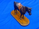 Hand Carved Wooden Horse with Leather Saddle That Was In The West Point Museum - Image 3 of 5