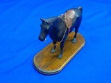 Hand Carved Wooden Horse with Leather Saddle That Was In The West Point Museum - Image 2 of 5