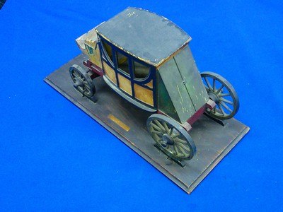An Early 1800's Wood Carved Model of a 1700's American Stage Coach - Image 4 of 5