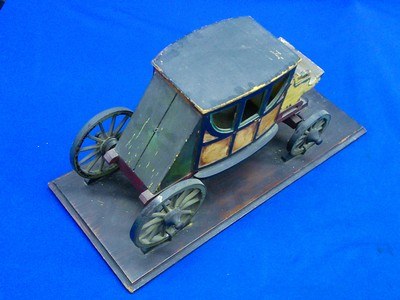 An Early 1800's Wood Carved Model of a 1700's American Stage Coach - Image 5 of 5