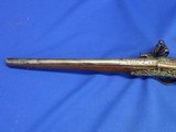 Very Scarce, Early, & Large Circa Early 1700's Ornate European Silver Mounted With A Raised Chiseled Barrel, Lock, & Hammer Flintlock Pistol Excellent - Image 6 of 14