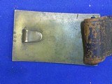 An Early U.S. Civil War Brass Officers Eagle & Wreath Buckle With Matching No. 808 Keeper On Its Original Belt In Fine Untouched Condition! - Image 4 of 6