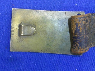 An Early U.S. Civil War Brass Officers Eagle & Wreath Buckle With Matching No. 808 Keeper On Its Original Belt In Fine Untouched Condition! - Image 4 of 6